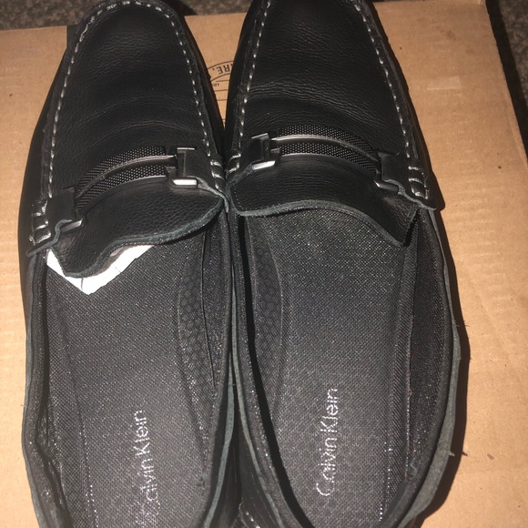 Calvin Klein Black Leather Loafers - Picture 3 of 5